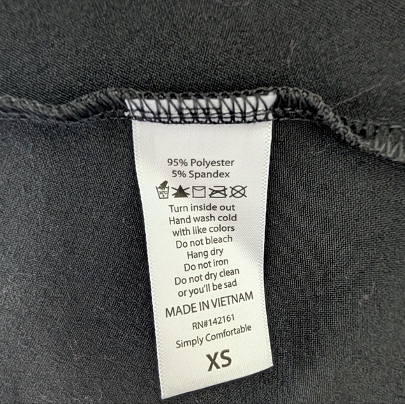 LuLaRoe XS Carly High-Lo Swing Dress -Black w/Rose Gold Foil Scribble Overlay - Picture 5 of 7